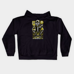 MC Wolf Rapper Yellow Kids Hoodie